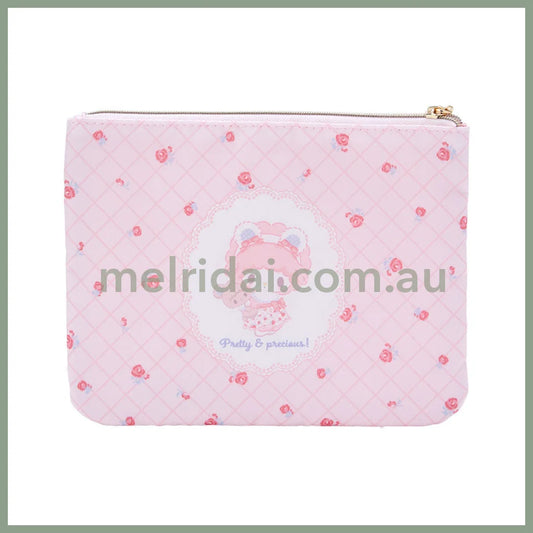 Sanrio | My Sweet Piano Flat Pouch 19.5×1×15Cm (My Little Treasure) 日本三丽鸥 花边小包/收纳包/手拿包（小羊必爱诺生日）