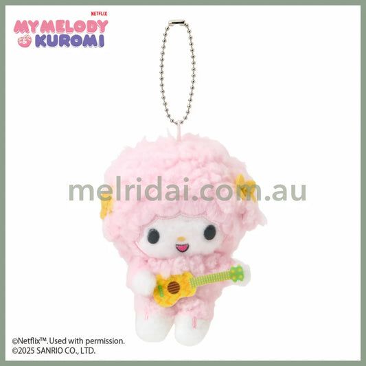 SANRIO | My Sweet Piano Guitar Plush Mascot Holder Keychain Bag Charm W8.5×D10×H6cm (Netflix My Melody & Kuromi)