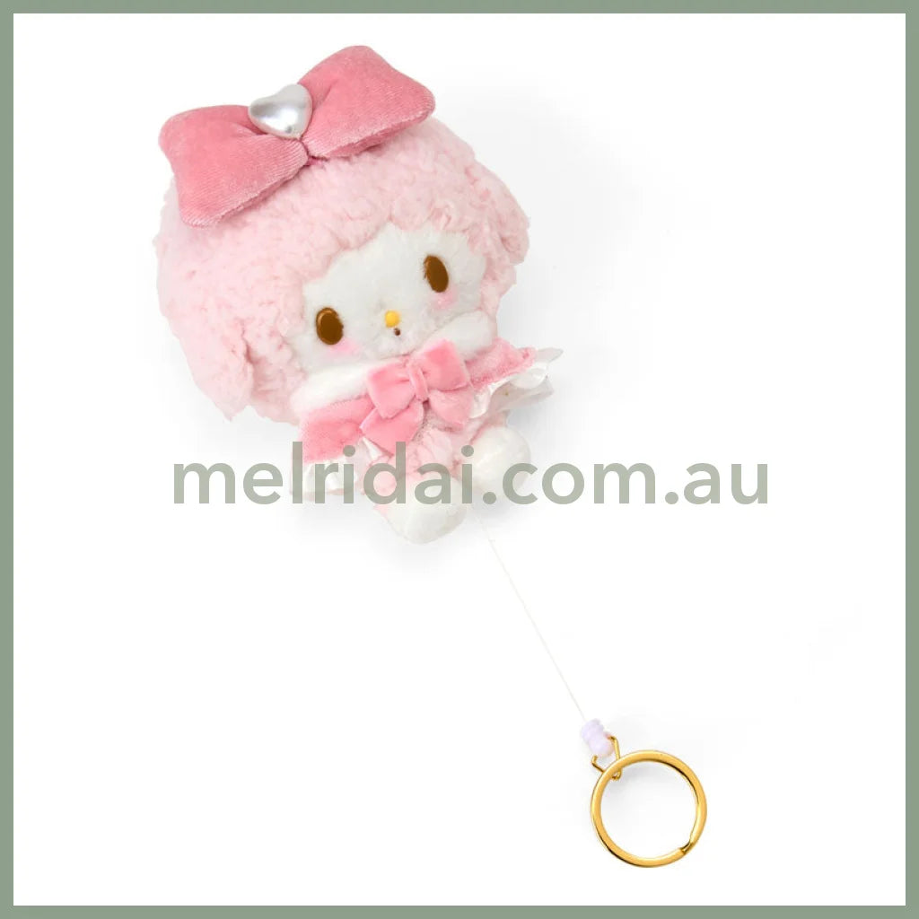 SANRIO | My Sweet Piano Plush Keychain with Reel Bag Charm 90×115x74mm (Pink)