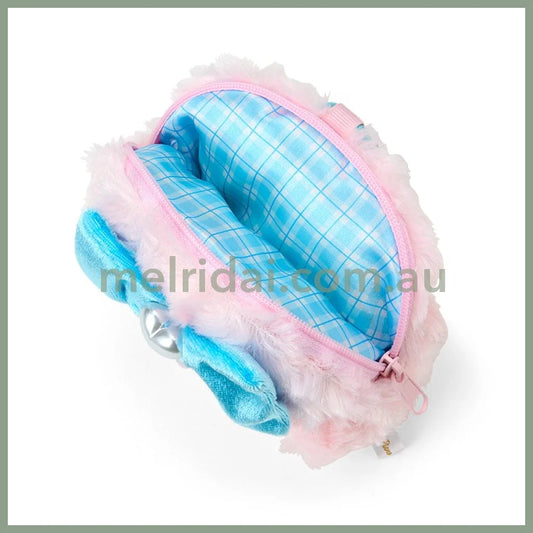 SANRIO | My Sweet Piano Plush Pouch Keychain with Carabiner 98x125x70mm (Blue)