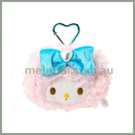 SANRIO | My Sweet Piano Plush Pouch Keychain with Carabiner 98x125x70mm (Blue)