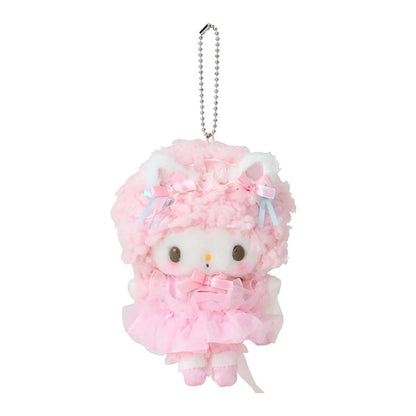 【Limite 1/customer】SANRIO | My Sweet Piano Mascot Holder Plush Keychain 15.4 x 12.2 x 6.8cm (White Cat Ballerina)