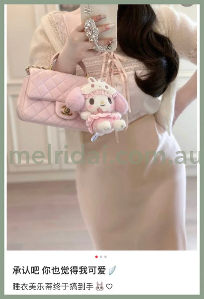 Sanrio | Nakayoshi Pajama Mascot Holder Plush Keychain 12×9.5×14.5Cm 美乐蒂My Melody