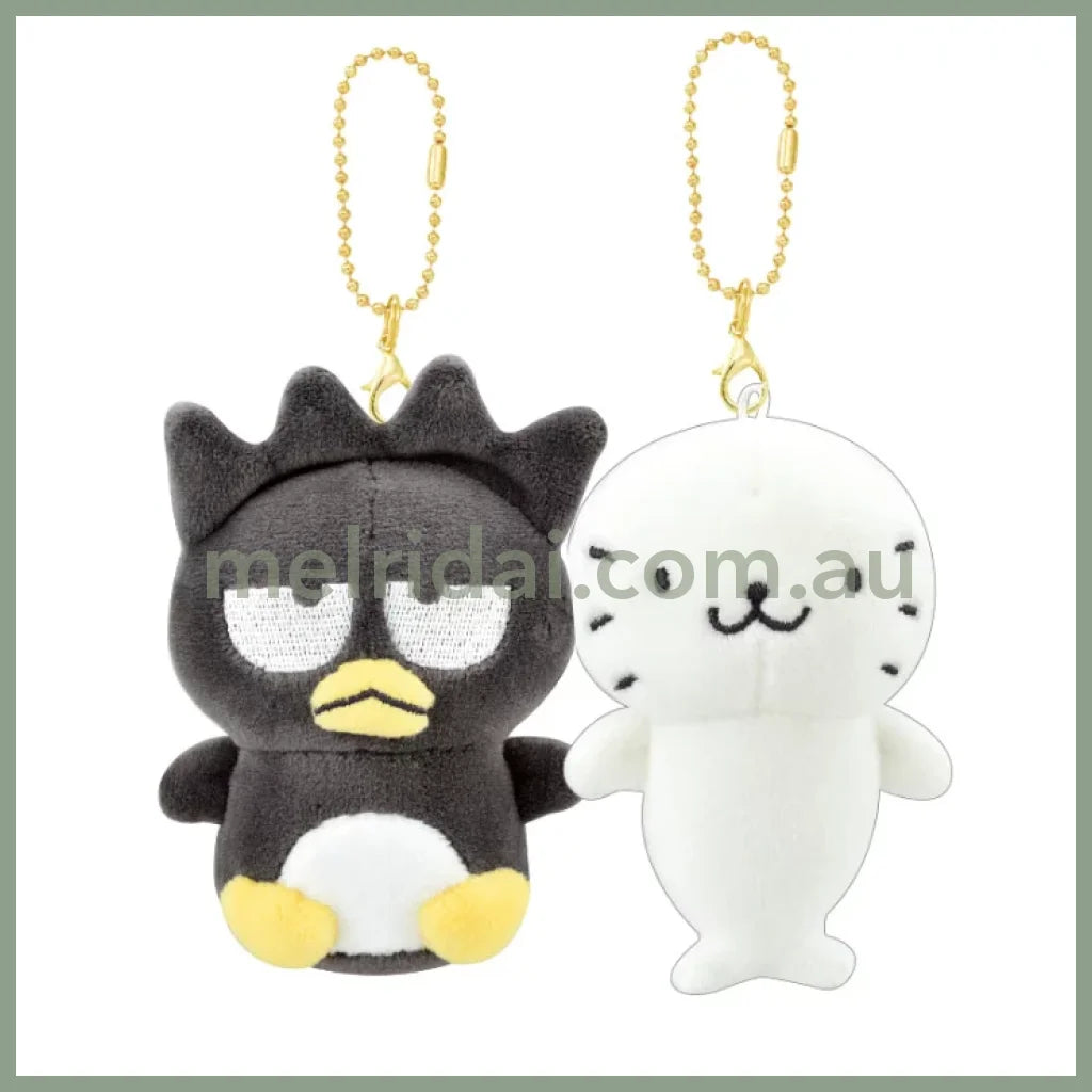 SANRIO | Nico Nui Keychain Plush Mascot 14.5 x 9.5 x 6 cm (Badtz-Maru & Good Hana-Maru)