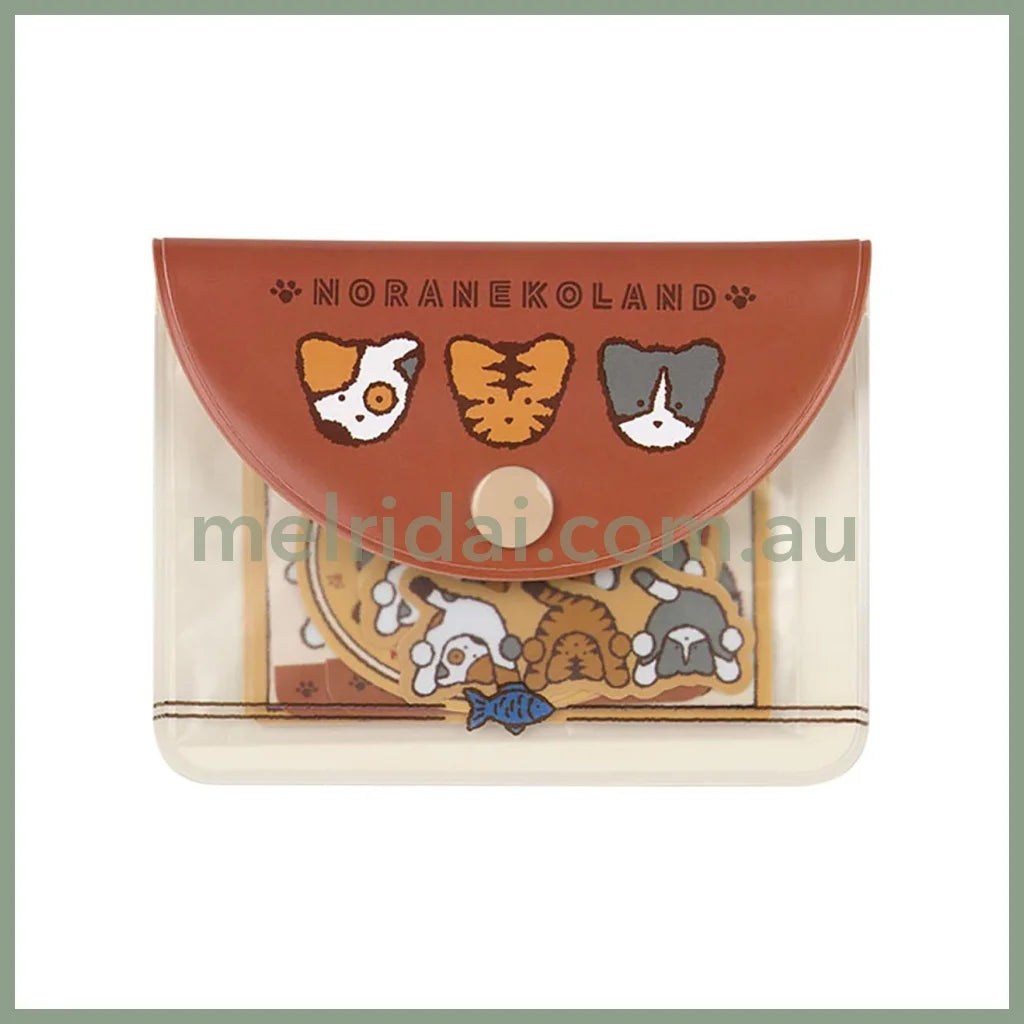 SANRIO | Noranekoland Sticker & Case Set 10.9 x 8.2 x 1cm (Cat Club)
