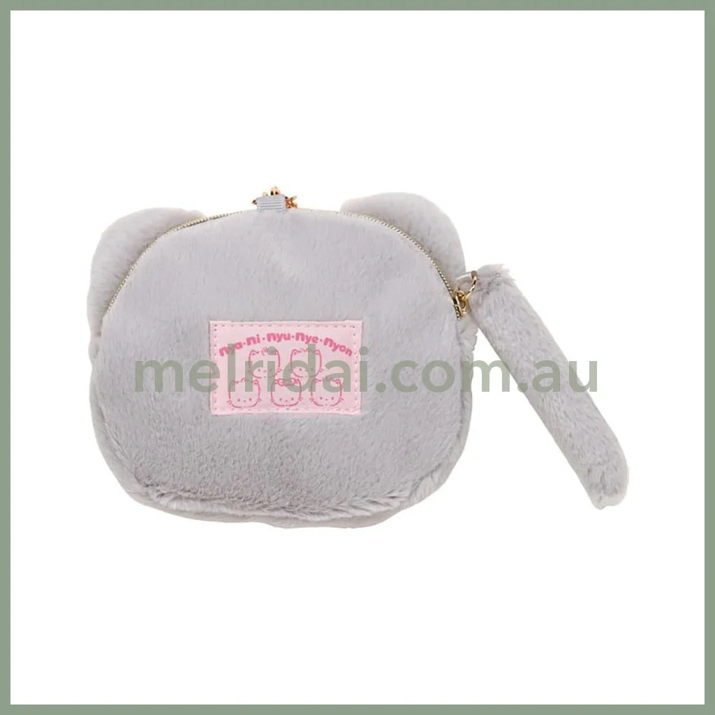SANRIO | Nyanii Nyunyenyon Face-shaped Pouch tail Charm W14 x H10.5 x D2 cm (Cat Club)