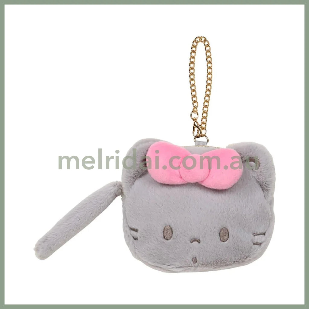 SANRIO | Nyanii Nyunyenyon Face-shaped Pouch tail Charm W14 x H10.5 x D2 cm (Cat Club)