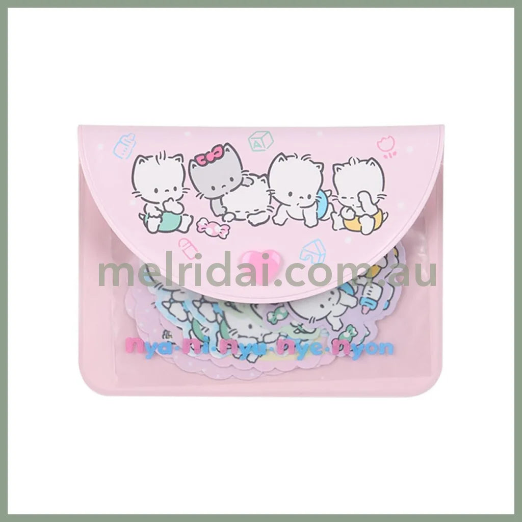 SANRIO | Nyaninyunyon Sticker & Case Set 10.9 x 8.2 x 1cm (Cat Club)