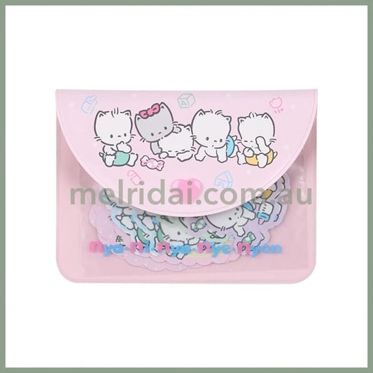 SANRIO | Nyaninyunyon Sticker & Case Set 10.9 x 8.2 x 1cm (Cat Club)