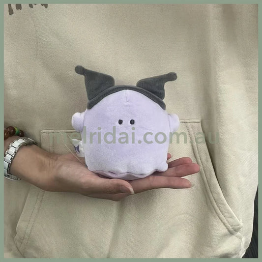 Sanrio × Obakenu | Small Plush Toy Little Ghost 135×110×85mm (Kuromi)