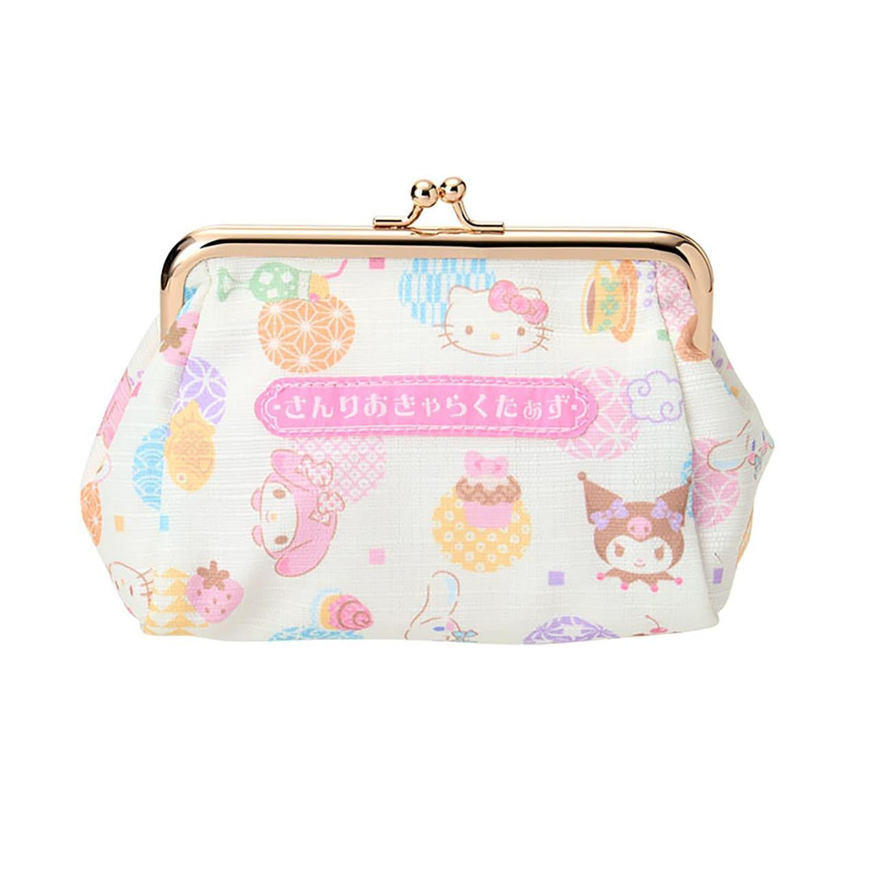 SANRIO | Gamaguchi Pouch Clasp Pouch 21.3 x 12.4 x 7.9cm (Nagomi Pastel)