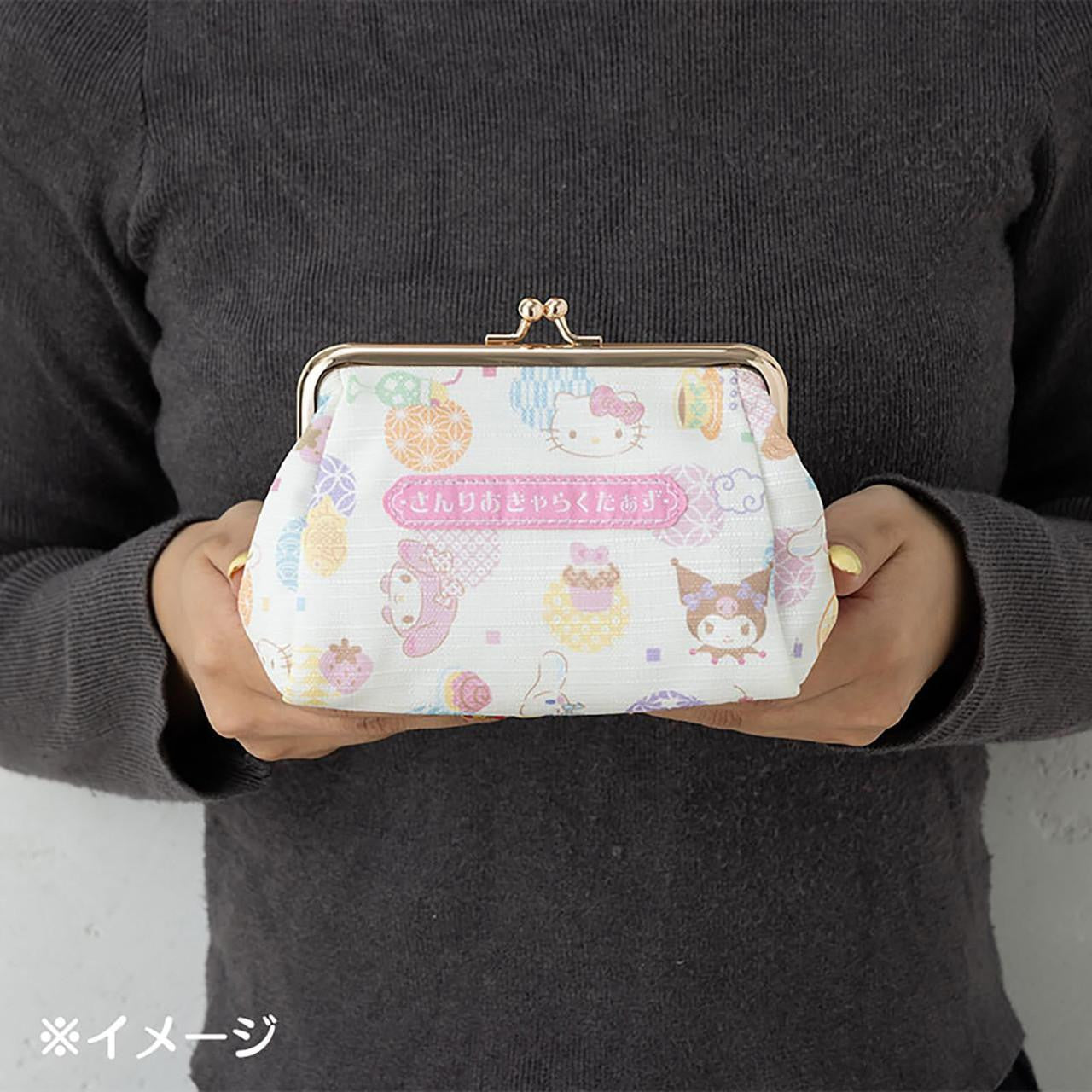 SANRIO | Gamaguchi Pouch Clasp Pouch 21.3 x 12.4 x 7.9cm (Nagomi Pastel)