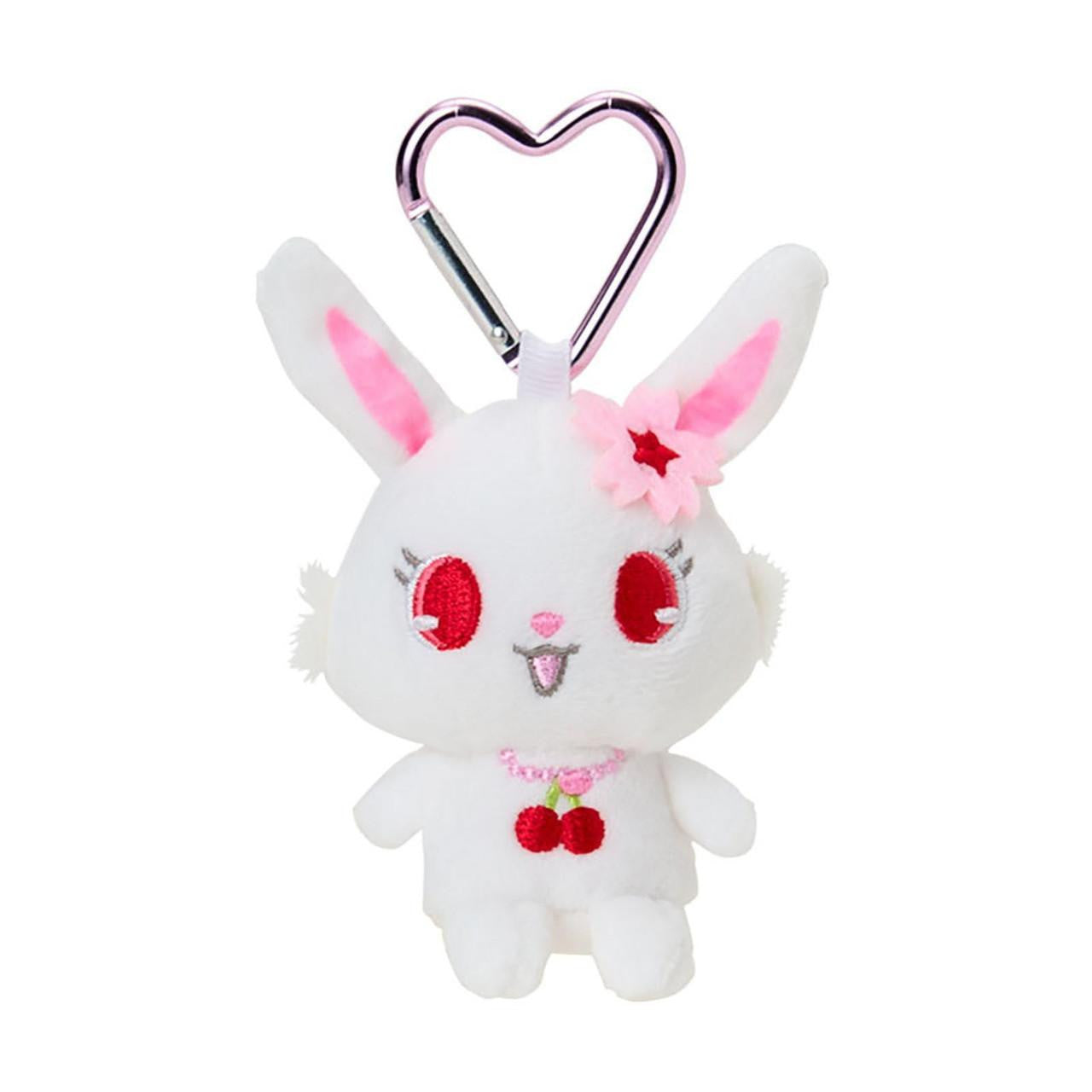 SANRIO | Jewelpet Plush Mini Mascot Holder with Heart Carabiner Bag Charm 6×4×10cm