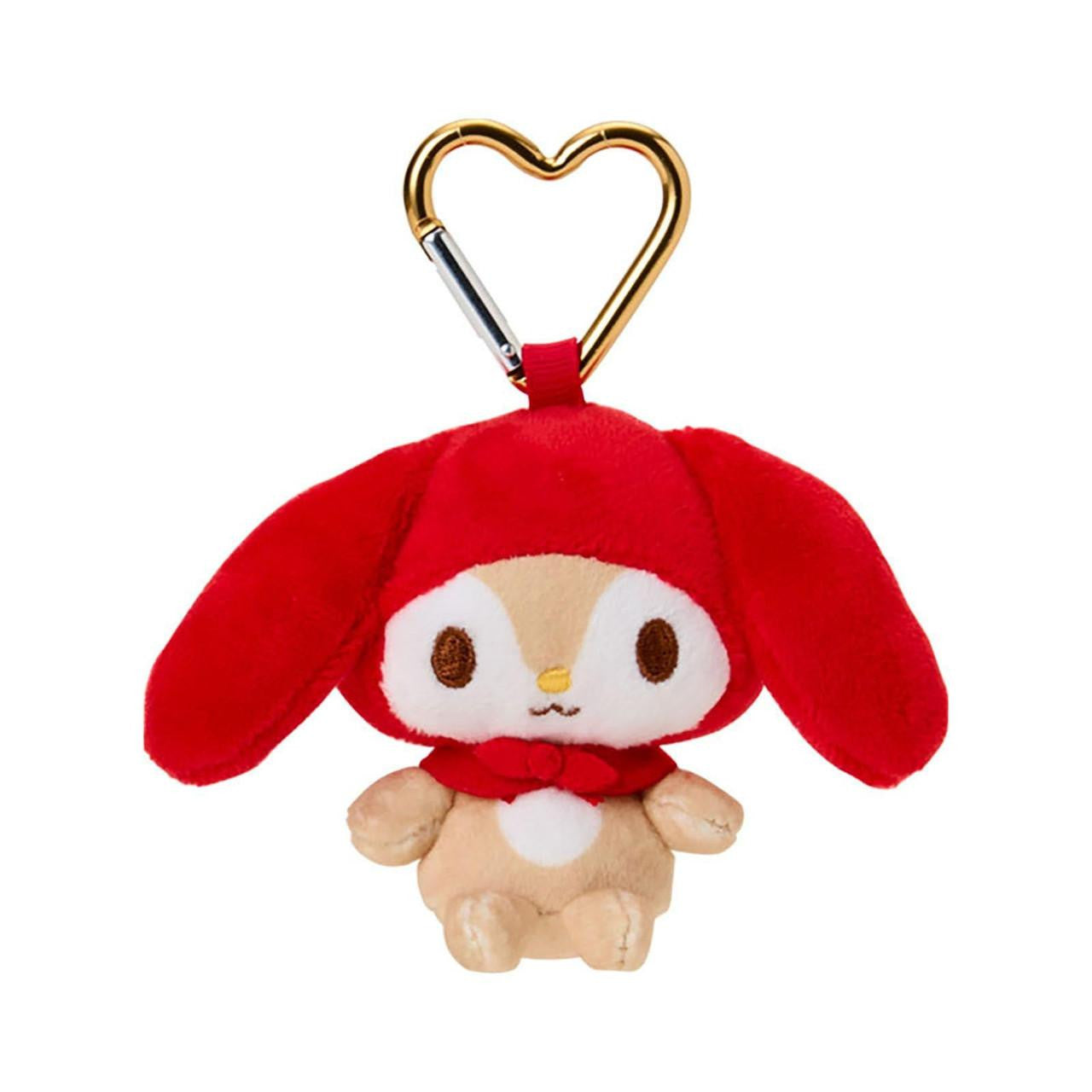 SANRIO | Littleforestfellow Plush Mini Mascot Holder with Heart Carabiner Bag Charm 6×4×10cm
