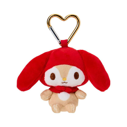 SANRIO | Littleforestfellow Plush Mini Mascot Holder with Heart Carabiner Bag Charm 6×4×10cm
