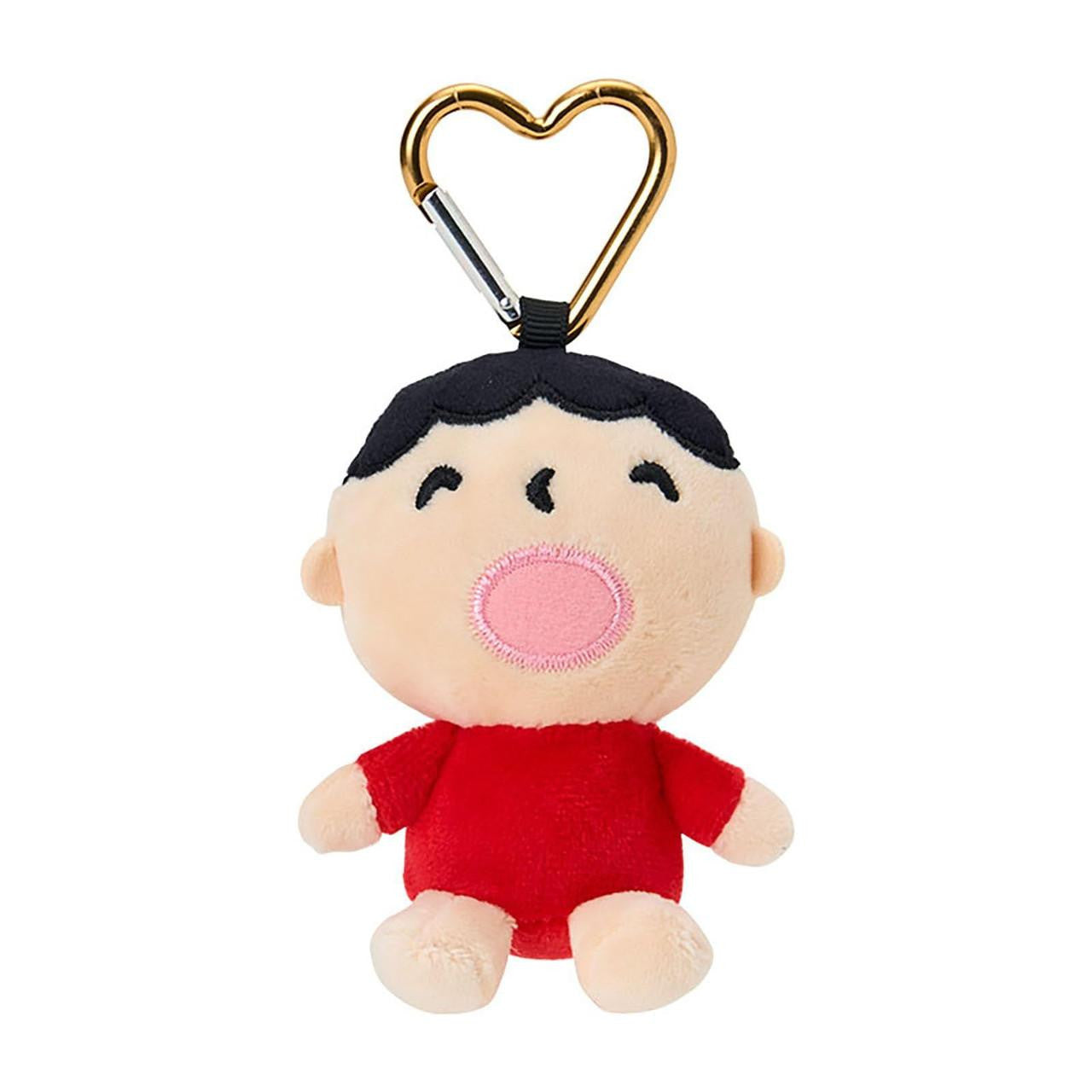 SANRIO | Minna No Tabo Plush Mini Mascot Holder with Heart Carabiner Bag Charm 6×4×10cm