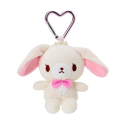 SANRIO | Sugarbunnies (Shirousa) Plush Mini Mascot Holder with Heart Carabiner Bag Charm 6×4×10cm
