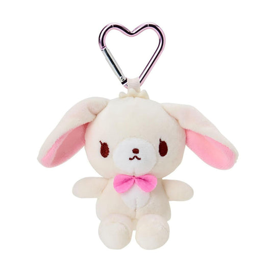 SANRIO | Sugarbunnies (Shirousa) Plush Mini Mascot Holder with Heart Carabiner Bag Charm 6×4×10cm
