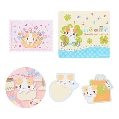 SANRIO | Marshmallow-Like Fluffy Kitty Sticker & Case Set 10.9 x 8.2 x 1cm (Cat Club)