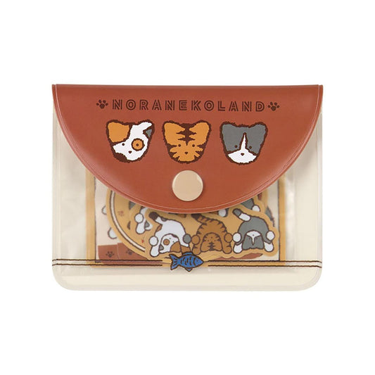 SANRIO | Noranekoland Sticker & Case Set 10.9 x 8.2 x 1cm (Cat Club)
