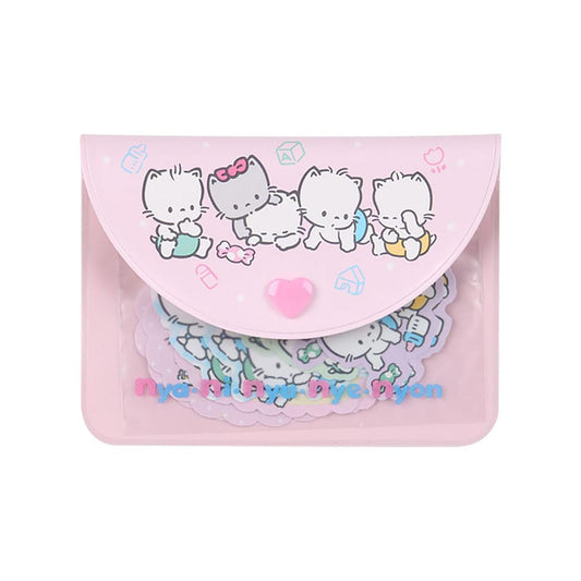 SANRIO | Nyaninyunyon Sticker & Case Set 10.9 x 8.2 x 1cm (Cat Club)