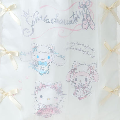 SANRIO | Tote Bag Cinnamoroll & Hello Kitty & My Melody 43.5 x 35.0 x 7.0cm (White Cat Ballerina)