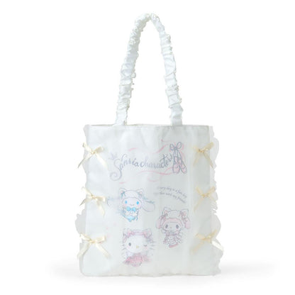 SANRIO | Tote Bag Cinnamoroll & Hello Kitty & My Melody 43.5 x 35.0 x 7.0cm (White Cat Ballerina)
