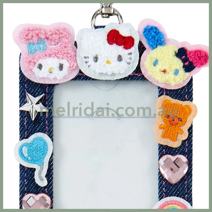 Sanrio | Pass & Card Case Holder 9.5×0.8×12.5Cm (Denim Patch)