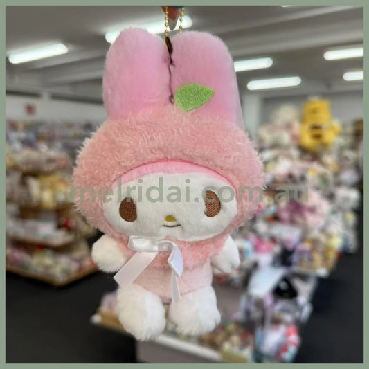 SANRIO | Pastel Fruit Hat Mascot Holder Plush Keychain 3 x 4.5 x 3cm (My Melody)