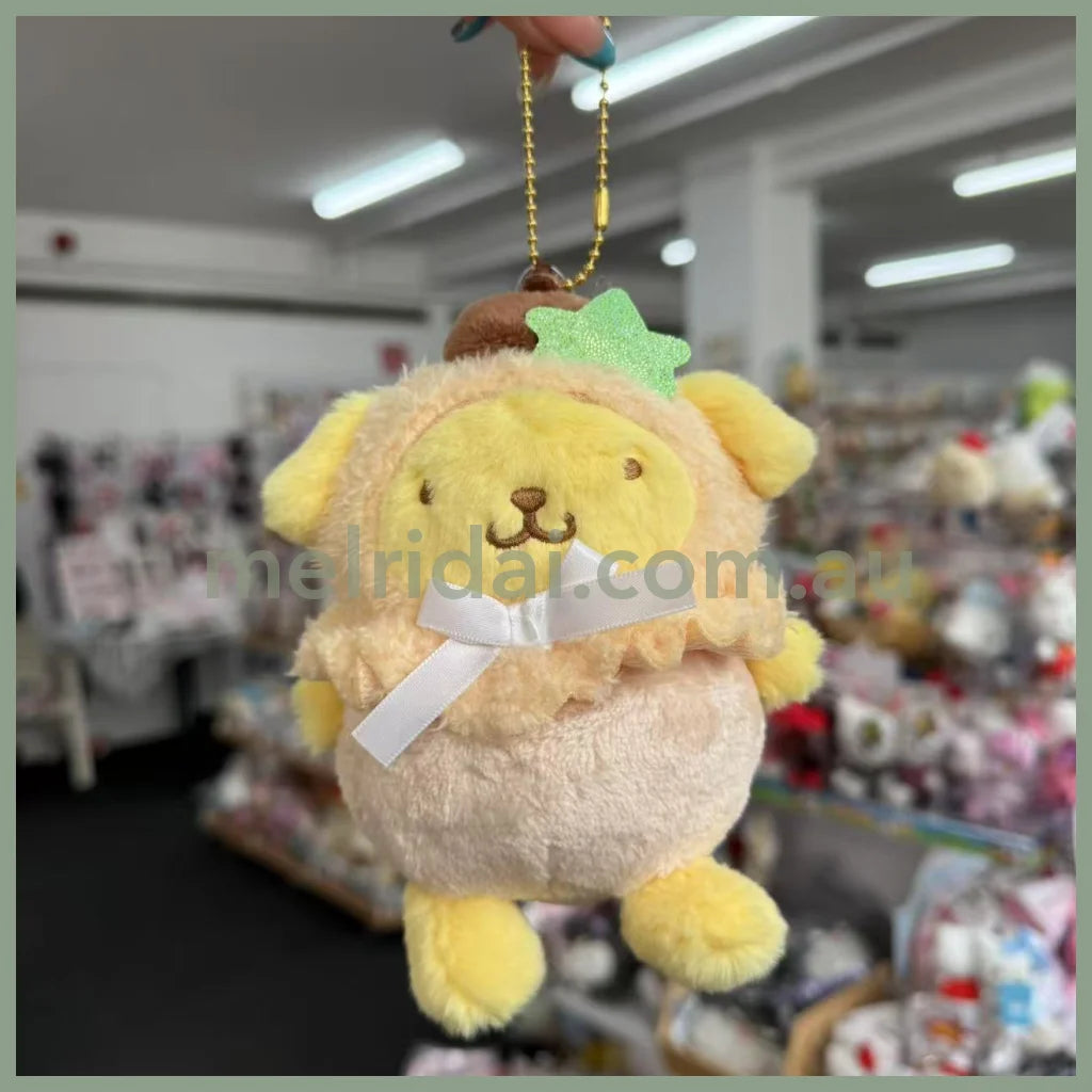 SANRIO | Pastel Fruit Hat Mascot Holder Plush Keychain 3 x 4.5 x 3cm (PomPom Purin)