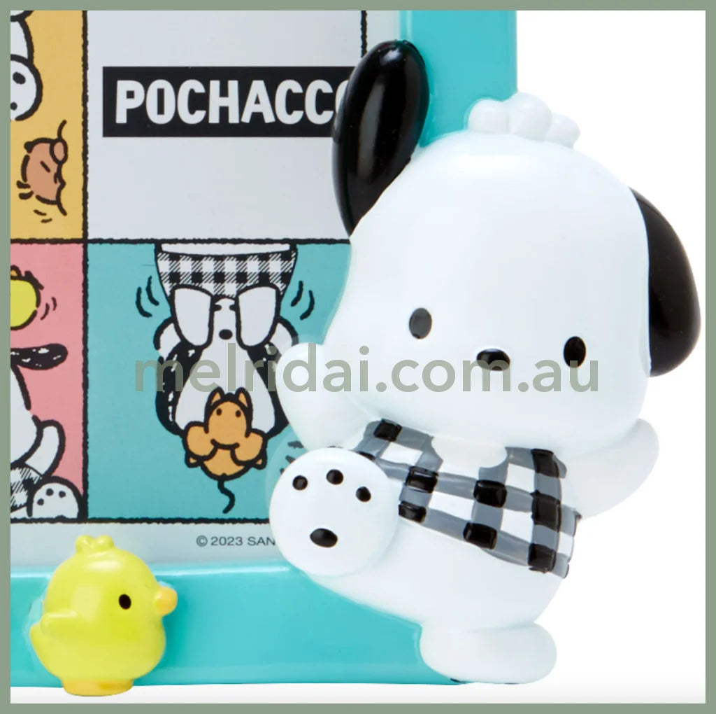 Sanriophoto Frame Pochacco (Checkered Pattern) 16 X 14 3Cm