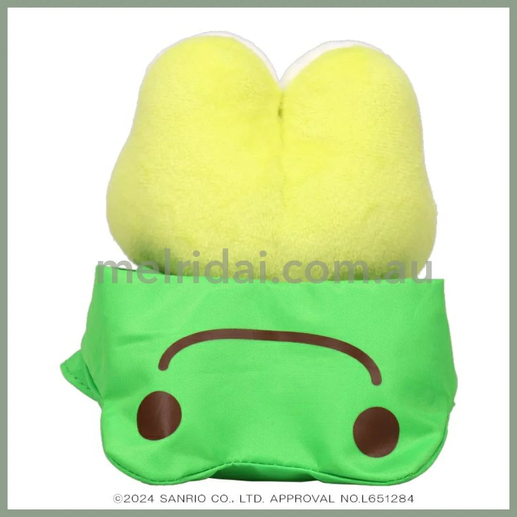 Sanrio × Pickles The Frog | Plush Toy Keroppi H16×W13×D10Cm (Rain Poncho) 三丽鸥大眼蛙 X