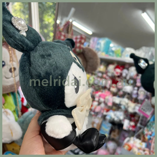 Sanrio | Plush Doll H23.5×W19×D9 (Kuromi French Girly) 日本三丽鸥 库洛米毛绒玩偶/公仔（少女系列）