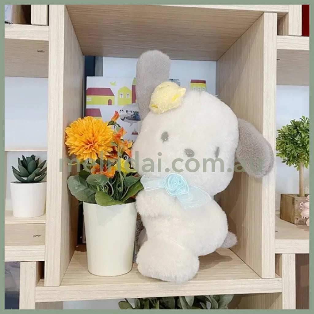 Sanrio | Plush Doll H30 X W21 D14Cm (Pochacco Pretty Birthday) 日本三丽鸥 毛绒玩偶/公仔 (帕恰狗生日)