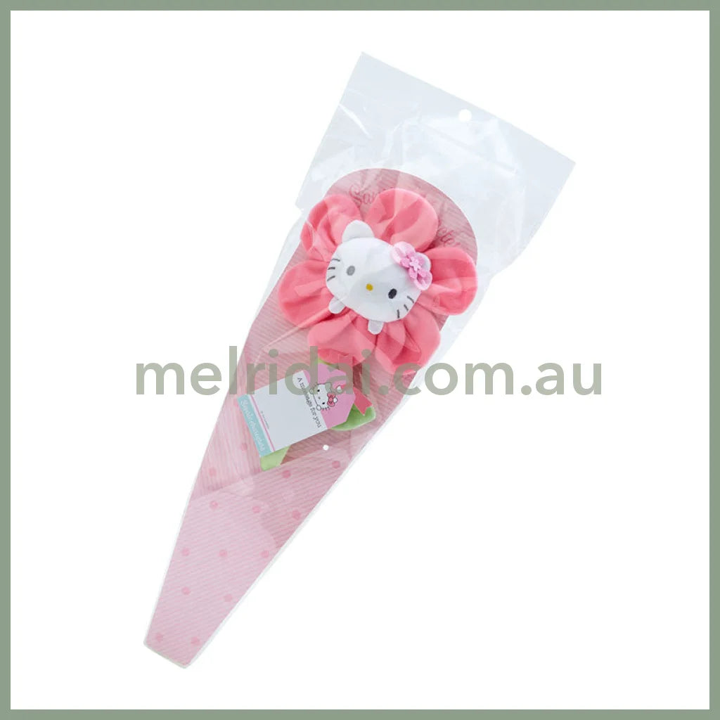 Sanrio | Plush Keychain Flower 14×3.8×38Cm 日本三丽鸥 花朵花束 挂件/发圈/发饰装饰/包挂 附留言卡 凯蒂猫Hello Kitty