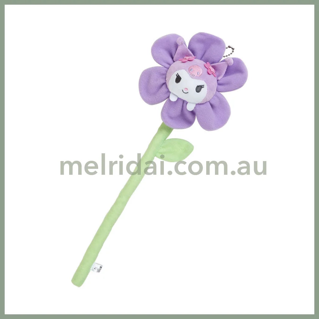 Sanrio | Plush Keychain Flower 14×3.8×38Cm 日本三丽鸥 花朵花束 挂件/发圈/发饰装饰/包挂 附留言卡 库洛米Kuromi