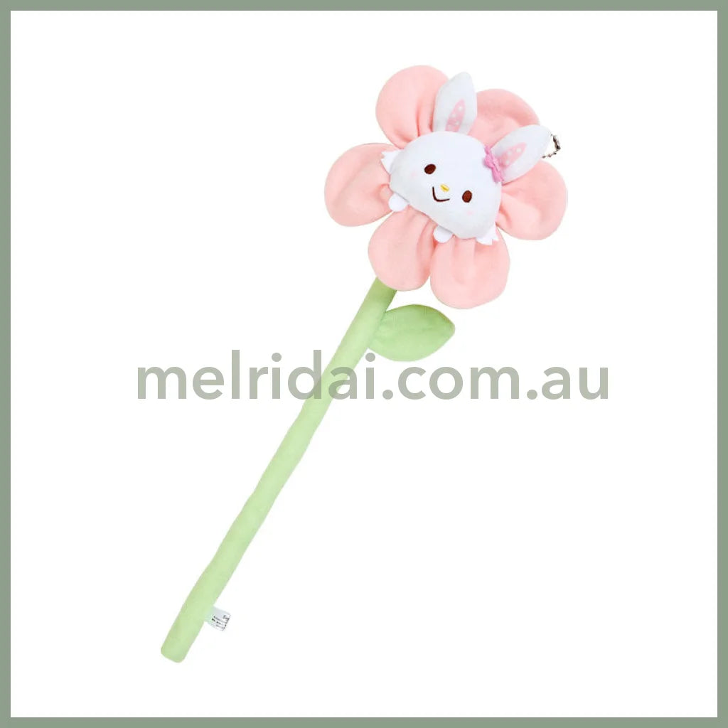 Sanrio | Plush Keychain Flower 14×3.8×38Cm 日本三丽鸥 花朵花束 挂件/发圈/发饰装饰/包挂 附留言卡 许愿兔 Wish Me Mell