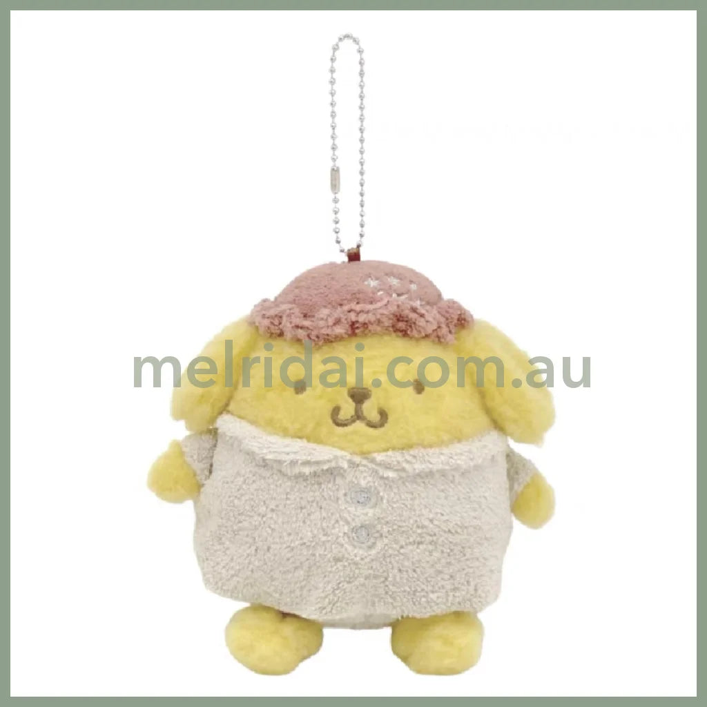 Sanrio | Plush Keychain Home Pajamas Mascot Approx. 16Cm // Pom Purin