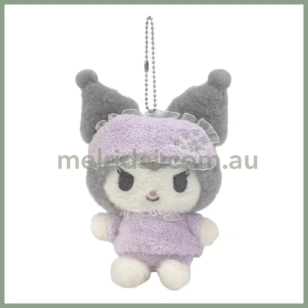 Sanrio | Plush Keychain Home Pajamas Mascot Approx. 16Cm // Kuromi