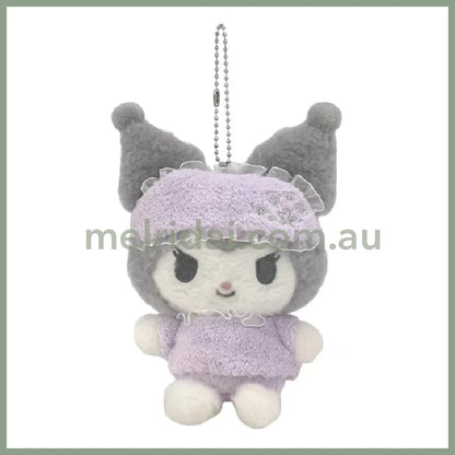 Sanrio | Plush Keychain Home Pajamas Mascot Approx. 16Cm // Kuromi
