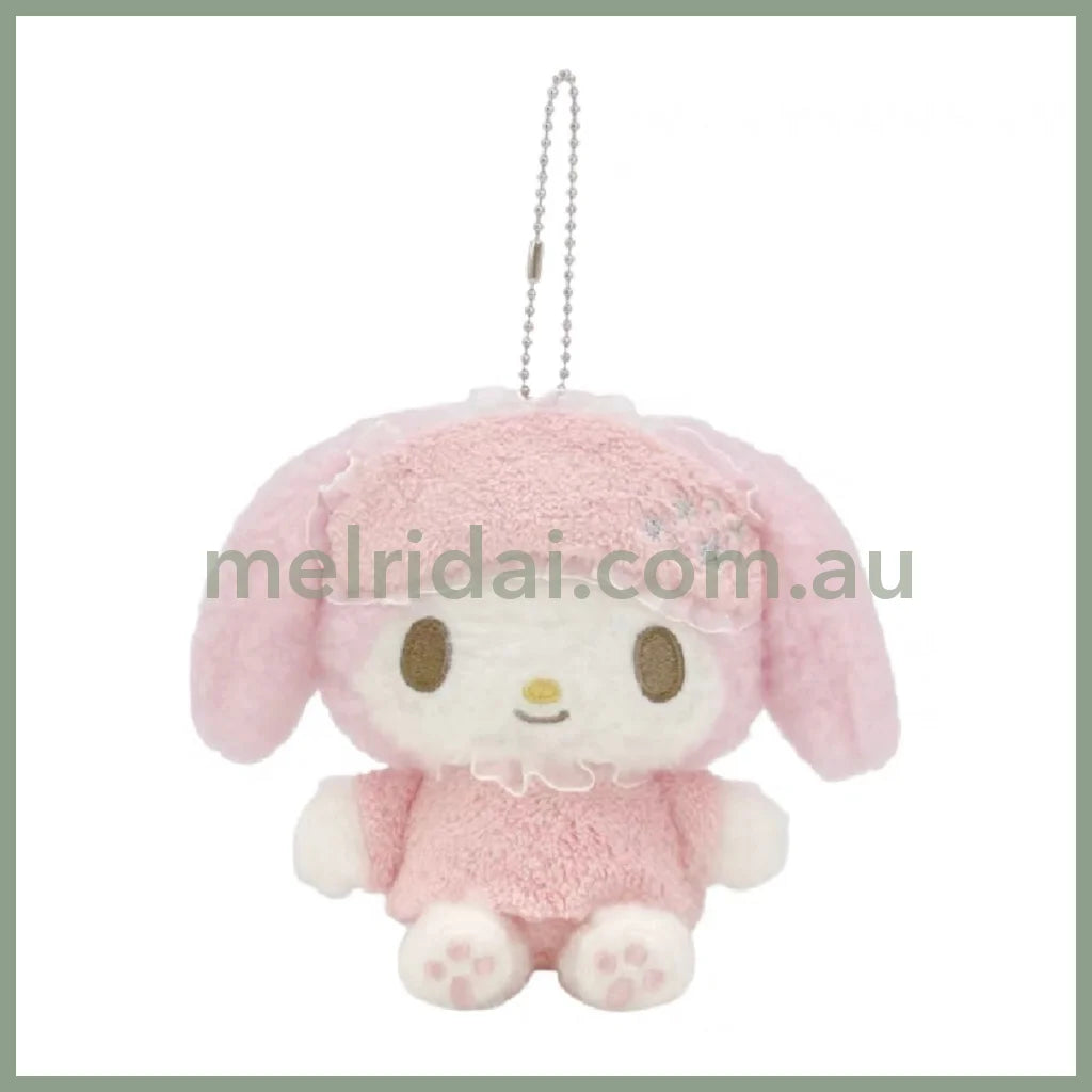 Sanrio | Plush Keychain Home Pajamas Mascot Approx. 16Cm // My Melody