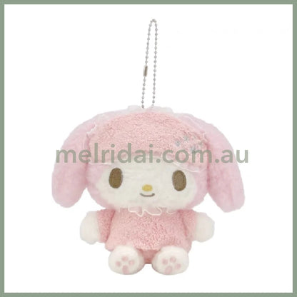 Sanrio | Plush Keychain Home Pajamas Mascot Approx. 16Cm // My Melody