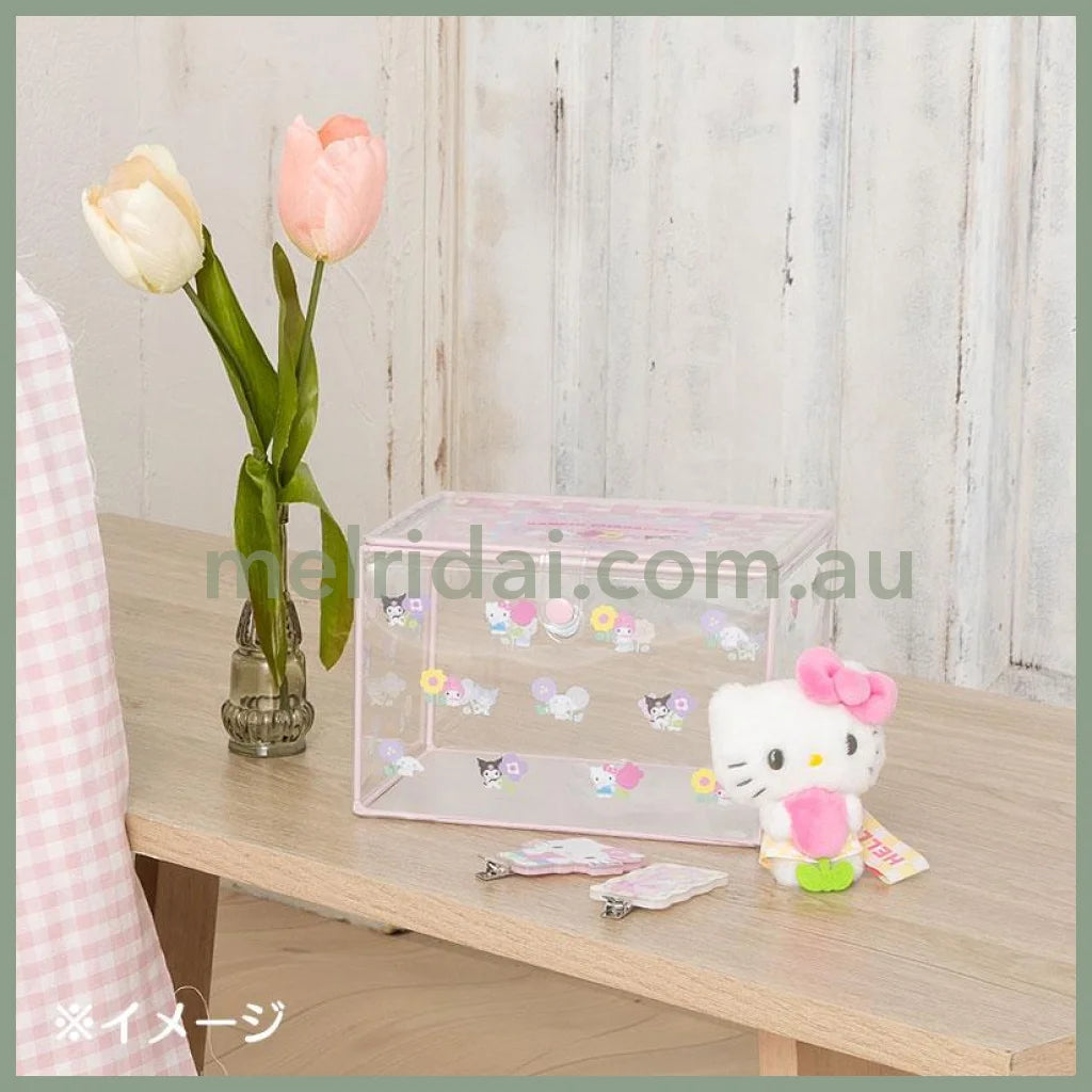 Sanrio | Plush Mascot Holder 10Cm Approx. (Pastel Checkers) 日本三丽鸥 春日抱花 毛绒挂件/包挂/钥匙链/爱心扣（郁金香格子）