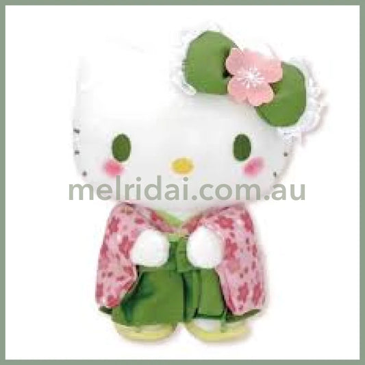 Sanrio | Plush Toy Hello Kitty 110×150×60Mm (Matcha Sakura Kimono)