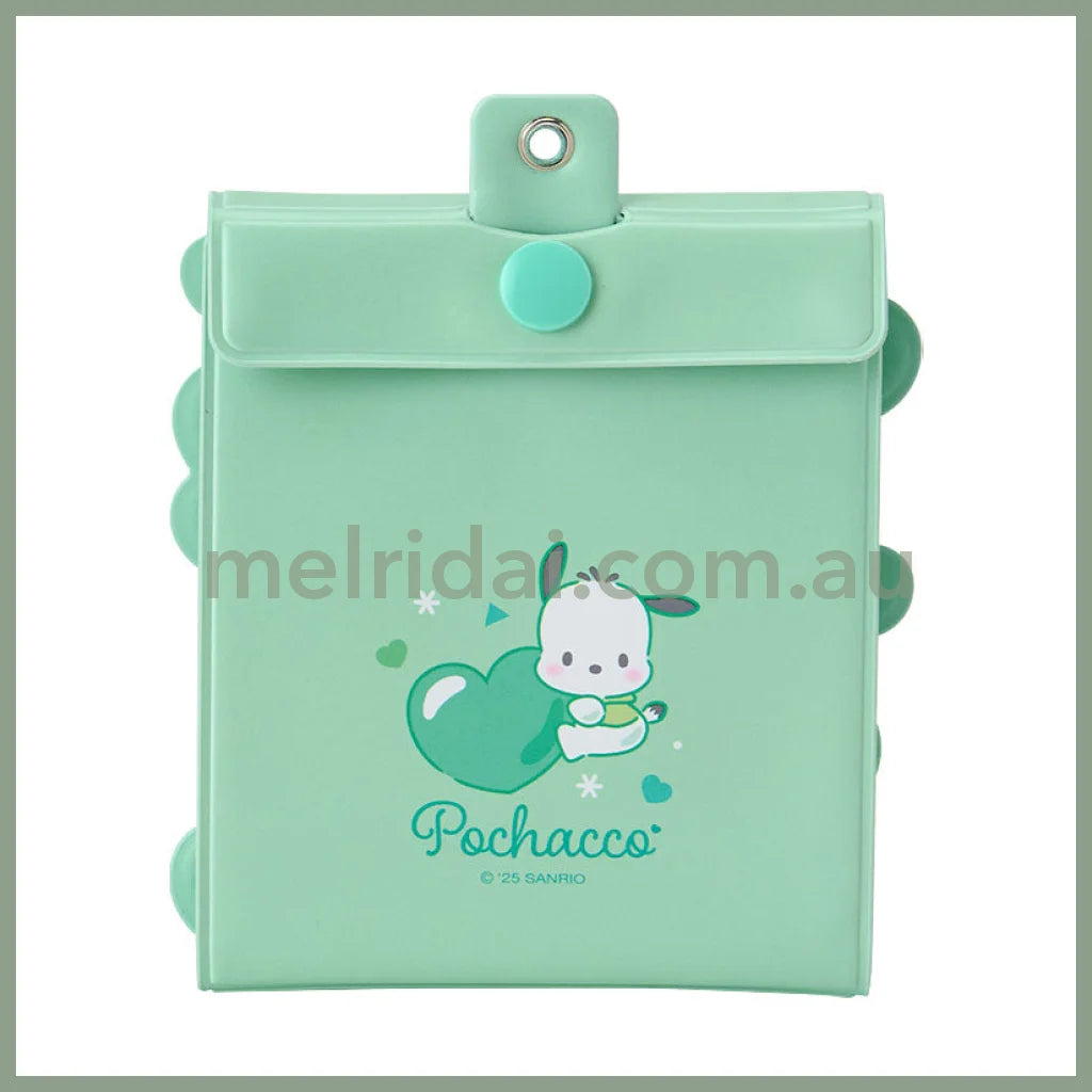SANRIO | Pochacco Accordion Card Holder Keychain 10×1.3×10.8cm (Enjoy Idol - 8 pockets can store up to 16 cards)