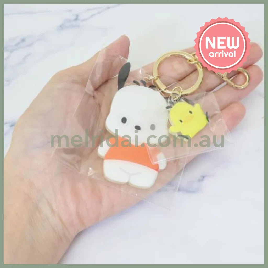 SANRIO | Pochacco Die-Cut Twin Key Holder Keychian 13x79x87mm