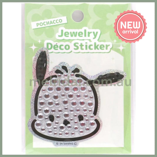 SANRIO | Pochacco Jewelry Deco Sticker 65×73×5mm (Gogo Gal Collection Glitter Face)