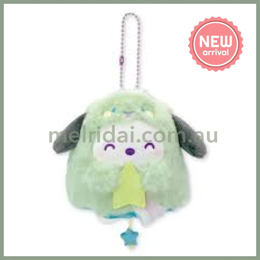 SANRIO | Pochacco Mascot Holder Bag Charm Plush Keychain 120×125×80mm (Halloween Starry Ghost)