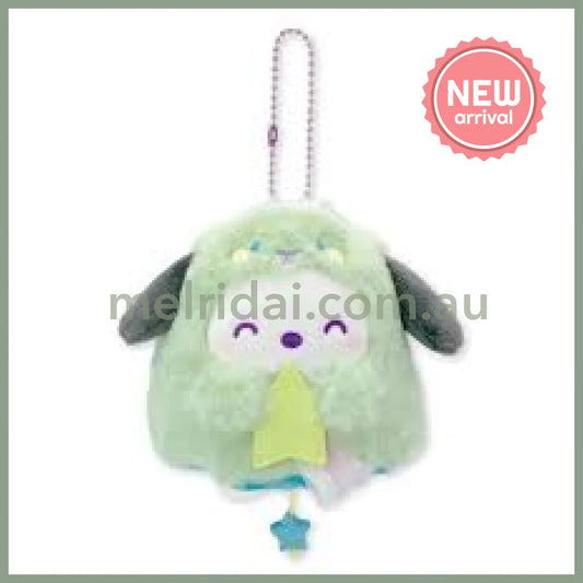 SANRIO | Pochacco Mascot Holder Bag Charm Plush Keychain 120×125×80mm (Halloween Starry Ghost)