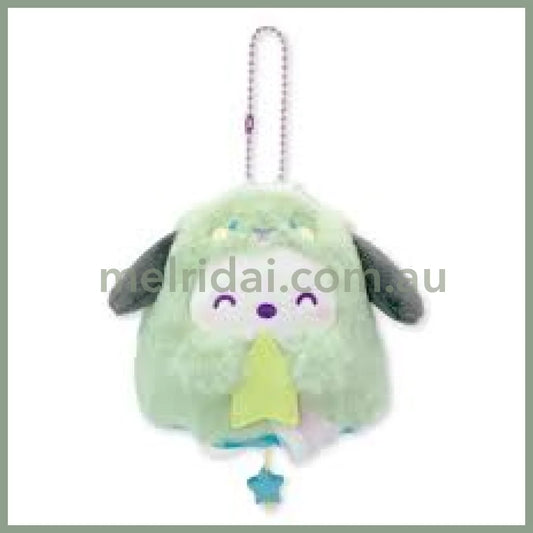 SANRIO | Pochacco Mascot Holder Bag Charm Plush Keychain 120×125×80mm (Halloween Starry Ghost)